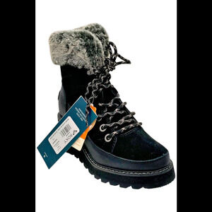 Roxy Womens Kenzie Lace Up Snow Boots Black - Medium